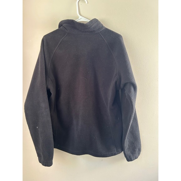 Columbia Fleece Jacket Women's Large‎ Full Zip Lightweight Black Sportswear Cozy - Picture 4 of 4